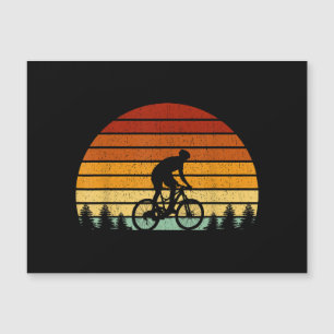 Vintage-Sonnenuntergang-Mountainbike-Geschenk für Magnetkarte