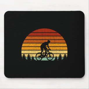 Vintage-Sonnenuntergang-Mountainbike-Geschenk für Mousepad