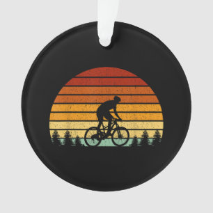 Vintage-Sonnenuntergang-Mountainbike-Geschenk für  Ornament