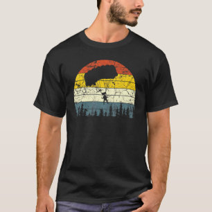 Vintage-Sonnenuntergang Retro-Fallschirmspringen R T-Shirt
