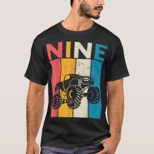 Vintage-Sonnenuntergang Retro Ich bin Neun 9. Gebu T-Shirt