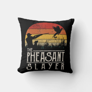 Vintage-Sonnenuntergang Retro-Stil Fasanenjagd Fas Kissen