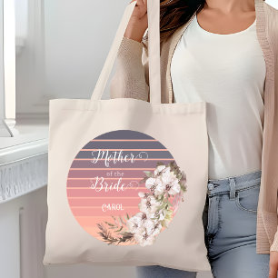 Vintage-Sonnenuntergang-Roségold-Blumen-Mutter der Tragetasche
