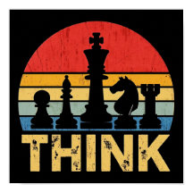 Vintage-Sonnenuntergang-Schach-Kunstwerk – Inspiri