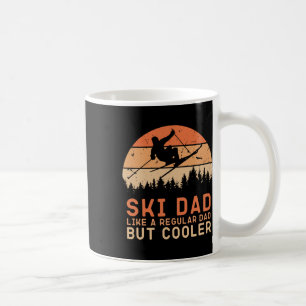 Vintage-Sonnenuntergang-Skifahren-Papa wie ein nor Kaffeetasse