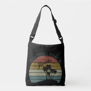 Vintage-Sonnenuntergang-Sommer-Daytona-Beach-Flori Tragetaschen Mit Langen Trägern
