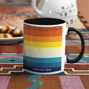 Vintage Sonnenuntergänge Farbenfrohe Regenbogenfar Tasse