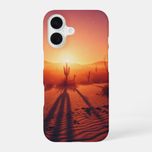 Vintage-Sonnenuntergangs-Fata-Morgana iPhone 16 Hülle