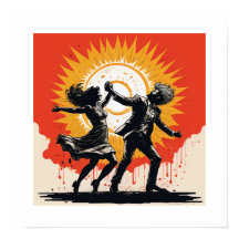 Vintage-Sonnenuntergangs-Tanz
