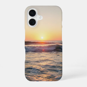 Vintage-Sonnenuntergangsmeer iPhone 16 Hülle