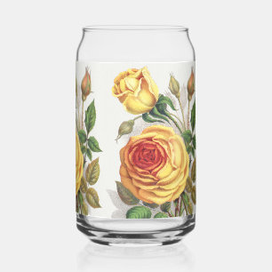 Vintage-Sonnenuntergangsrose Gelb & Orange Botanis Dosenglas