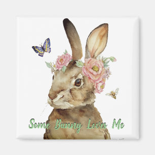 Vintage, sonnige Lieben mir Retrokaninchen  Magnet