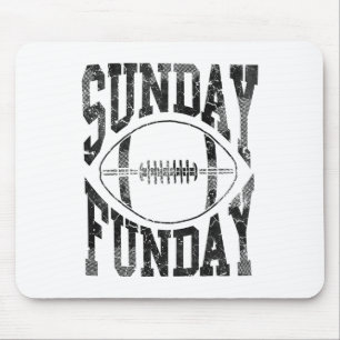 Vintage Sonntag Funday Fußball Männer Frauen Kinde Mousepad