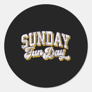Vintage Sonntag Funday Minnesota Football Retro Sp Runder Aufkleber