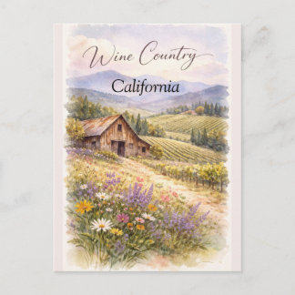Vintage-Sonoma-Valley-Kalifornien-Reisepostkarte Postkarte