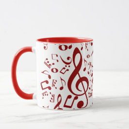 Vintage Sound-Musternotizen Tasse