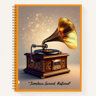 "Vintage Soundwave Art" Notizbuch