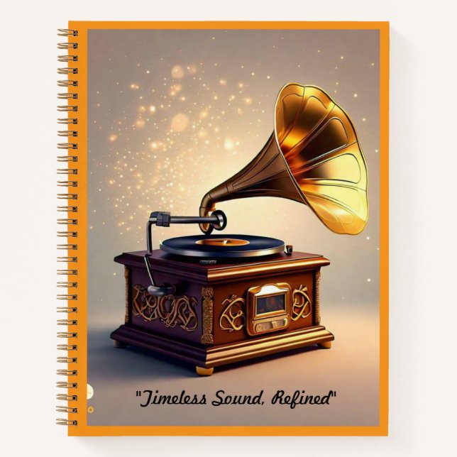 "Vintage Soundwave Art" Notizbuch (Vorderseite)