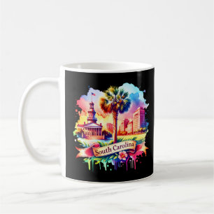 Vintage South Carolina Karte Retro us Staat Kaffeetasse