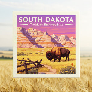 Vintage South Dakota Fliese