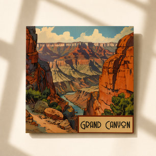 Vintage-Souvenir des Grand Canyon Nationalparks Magnetkarte