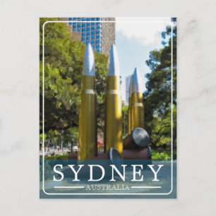 Vintage-Souvenir vom Hyde Park Memorial in Sydney Feiertagspostkarte