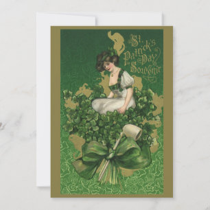 Vintage Souvenir zum St. Patrick's Day, irische Ma Karte