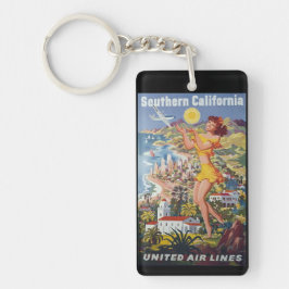 Vintage Souvenirs aus Kalifornien Schlüsselanhänger