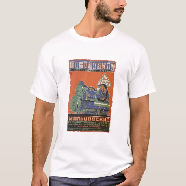 Vintage Soviet locomotive ad T-Shirt (Vorderseite)