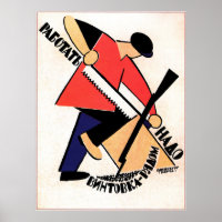 Vintage sowjetische Arbeiter Propaganda Poster