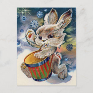 Vintage sowjetische Neujahrs-/Weihnachtspostkarte Postkarte