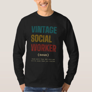 Vintage Sozialarbeiter Definition Frauen Gleichhei T-Shirt