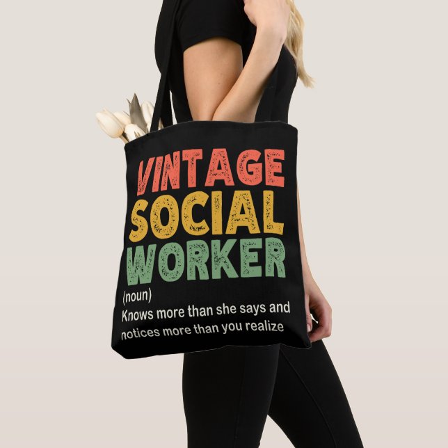 Vintage Sozialarbeiter-Mitarbeiterin Funny Social  (Von Nahem)