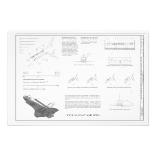 Vintage Space Shuttle Discovery Blaupausenposter Fotodruck