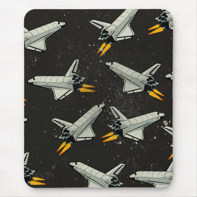 vintage Space-Shuttle-Muster Mousepad (Vorne)