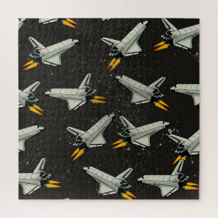 vintage Space-Shuttle-Muster Puzzle
