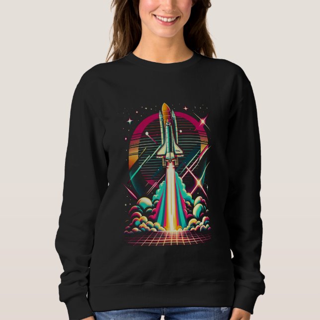 Vintage Space Shuttle Start Kennedy Space Center  Sweatshirt (Vorderseite)