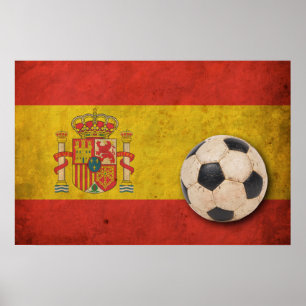 Vintage Spain Football Poster