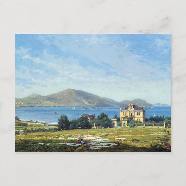 Vintage Spanien Bilbao Reise Gemälde Postkarte (Vorderseite)