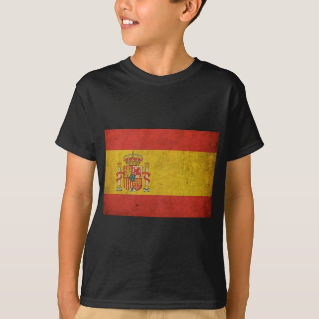 Vintage Spanien-Flagge T-Shirt (Vorderseite)