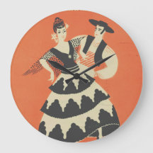 Vintage Spanisch Große Runduhr