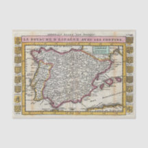 Vintage spanische Königreich-alte Weltkarte von