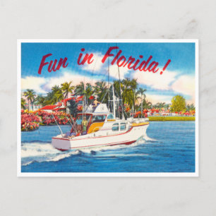 Vintage-Spaß auf Florida-Reise Postkarte