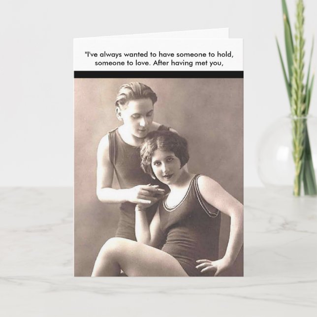 Vintage Spaßkarte Feiertagskarte (Vorderseite)