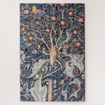 Vintage-Specht-Blumen-Tapisserie William Morris