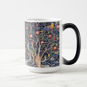 Vintage-Specht-Blumentapete William Morris Verwandlungstasse