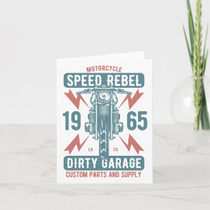 Vintage Speed Rebel 1965 Motorrad Karte