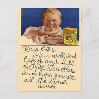 Vintage-Speisekarte Postkarte