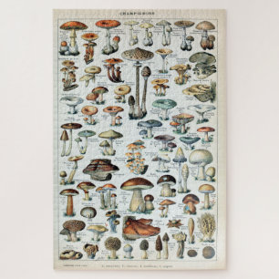 Vintage-Speisepilzkarte Puzzle