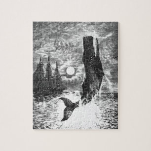 Vintage Spermienwale, Meerestiere Puzzle